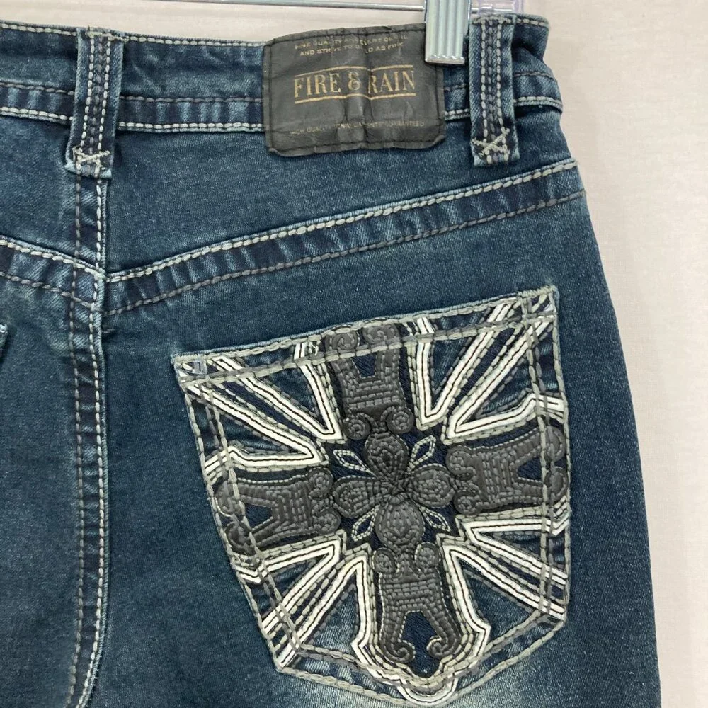 New Fire &‎ Rain Jeans Mens size 30x30 Stretch Slim Fit Light Distressed
